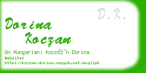 dorina koczan business card